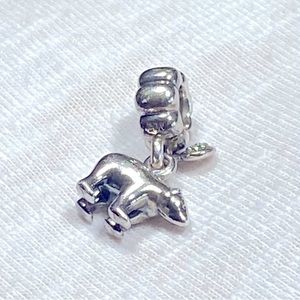Pandora sterling silver polar bear charm, retired
